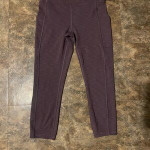 Lululemon High-Rise Heathered Black Cherry leggings (size 8)